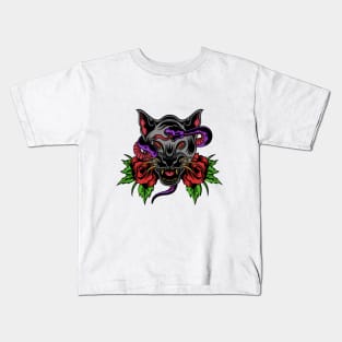 Black Jaguar and Snake Combo Kids T-Shirt